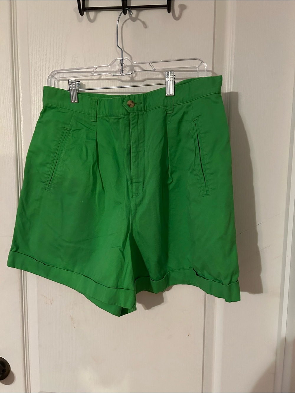 Basic Editions Bright Green High-Rise Women's Bermuda Shorts